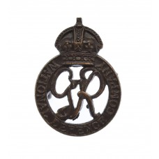 George VI National Defence Company Officer's Service Dress Collar Badge