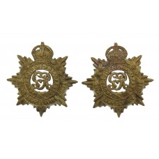 Pair of George V Royal Army Service Corps (R.A.S.C.) Collar Badges