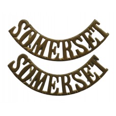 Pair of Somerset Light Infantry (SOMERSET) Shoulder Titles