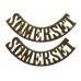 Pair of Somerset Light Infantry (SOMERSET) Shoulder Titles