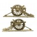 Pair of Royal Artillery Senior N.C.O.'s Anodised (Staybrite) Gun Arm Badges
