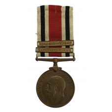 George V Special Constabulary Long Service Medal (2 Bars - Long Service 1941, Long Service 1945) - John P. Tolman, who was Mentioned In Despatches in WW1 serving with the B.R.C.S. & St. J.J.