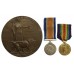 WW1 British War Medal, Victory Medal and Memorial Plaque - Pte. N. White, Royal Scots Fusiliers - K.I.A. 30/7/16