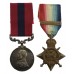 WW1 Distinguished Conduct Medal and 1914 Mons Star & Bar - Dvr. R.H.E. Jordon, Royal Artillery - Wounded