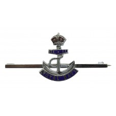 Royal Navy Enamelled Sweetheart Brooch/Tie Pin - King's Crown