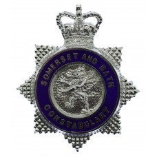 Somerset and Bath Constabulary Senior Officer's Enamelled Cap Badge - Queen's Crown