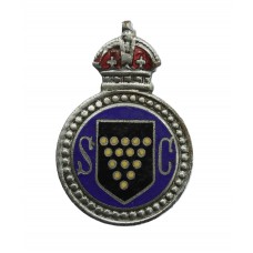 Cornwall Special Constabulary Enamelled Lapel Badge - King's Crow