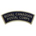 Royal Canadian Postal Corps (ROYAL CANADIAN/POSTAL CORPS) Cloth Shoulder Title