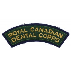 Royal Canadian Dental Corps (ROYAL CANADIAN/DENTAL CORPS) Cloth Shoulder Title