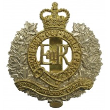 Royal Canadian Engineers Bi-Metal Cap Badge - Queen's Crown