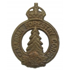 Canadian Forestry Corps Cap Badge - King's Crown