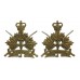 Pair of Canadian Army General Service Collar Badges - Queen's Crown