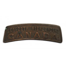 Seaforth Highlanders of Canada Shoulder Title