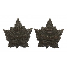 Pair of 2nd Canadian Mounted Rifles Bn. (British Columbia Horse) WW1 C.E.F. Collar Badges