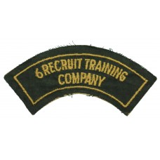 Australian Army 6 Recruit Training Company Cloth Shoulder Title
