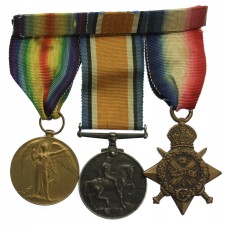 WW1 1914 Mons Star Medal Trio - Pte. A. Dinsdale, Coldstream Guards
