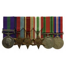 General Service Medal (Clasp - Palestine) and WW2 Medal Group of Six - Pte. F. Stonehouse, Cheshire Regiment (152 Commandos, Middle East)