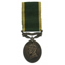 George VI Territorial Efficiency Medal - Pte. H.W. Simpson, Essex Regiment & Royal Artillery - Wounded and P.O.W., North Africa 1943