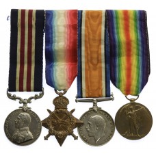 WW1 Military Medal, 1914-15 Star, British War & Victory Medal Group of Four - Pte. G. Lipscombe, 6th Bn. Essex Regiment & 161st Coy. Machine Gun Corps
