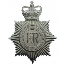 Leicester and Rutland Constabulary Helmet Plate - Queen's Crown