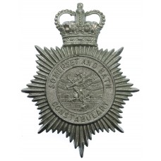 Somerset and Bath Constabulary Helmet Plate - Queen's Crown