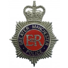 Greater Manchester Police Enamelled Helmet Plate - Queen's Crown