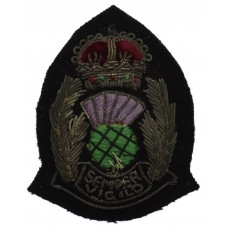 Scottish Police Forces Senior Officer's Bullion Cap Badge - King's Crown