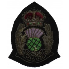 Scottish Police Forces Senior Officer's Bullion Cap Badge - King'