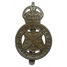 Plymouth Police War Reserve Cap Badge - King's Crown
