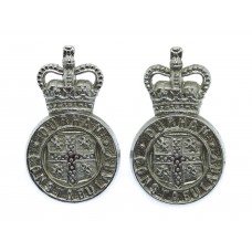 Pair of Durham Constabulary Collar Badges - Queen's Crown