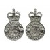 Pair of Durham Constabulary Collar Badges - Queen's Crown