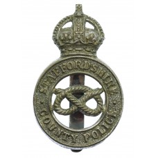 Staffordshire County Police Cap Badge - King's Crown