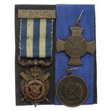 Liverpool Shipwreck & Humane Society Swimming Medal (Bronze) with RLS Society Profiency Medals - Kenneth Wagstaffe