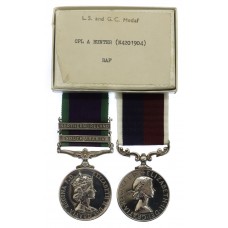 Campaign Service Medal (2 Clasps - South Arabia, Northern Ireland) and RAF Long Service & Good Conduct Medal Pair - Cpl. A. Hunter, Royal Air Force