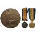 WW1 British War Medal, Victory Medal and Memorial Plaque - Pte. H. Smith, 16th (Chatsworth Rifles) Bn. Notts & Derby Regiment (Sherwood Foresters) - K.I.A. 10/11/17