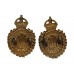 Pair of Westmorland & Cumberland Yeomanry Collar Badge - King's Crown