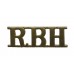 Royal Buckinghamshire Hussars (R.B.H.) Shoulder Title