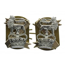 Pair of Light Dragoons Anodised (Staybrite) Collar Badges