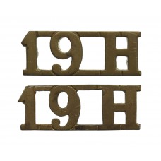 Pair of 19th Hussars (19 H) Shoulder Titles