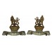 Pair of 15th/19th Hussars Collar Badges - King's Crown