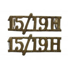 Pair of 15th/19th Hussars (15/19 H) Officer's Shoulder Titles