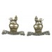 Pair of 15th/19th Hussars Anodised (Staybrite) Collar Badges