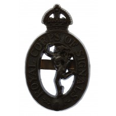 Royal Corps of Signals WW2 Plastic Economy Cap Badge