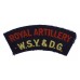 West Somerset Yeomanry & Dorset Garrison Royal Artillery (ROYAL ARTILLERY/ W.S.Y. & D.G.) Cloth Shoulder Title