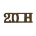 20th Hussars (20H) Shoulder Title