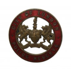 City of London Reserve Lapel/Cap Badge (Red Enamel)