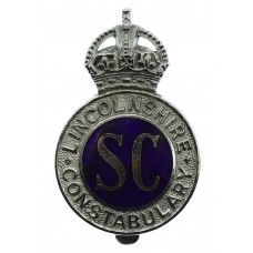 Lincolnshire Special Constabulary Enamelled Cap Badge - King's Crown