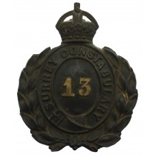Surrey Constabulary Black Wreath Helmet Plate - King's Crown
