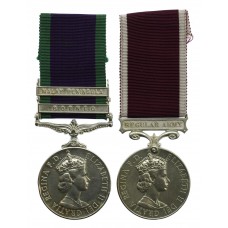 Campaign Service Medal (2 Clasps - Borneo, Malay Peninsula) and Long Service & Good Conduct Medal Pair - Cpl. Garjaman Damai, 2nd/7th Gurkha Riifles