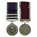 Campaign Service Medal (2 Clasps - Borneo, Malay Peninsula) and Long Service & Good Conduct Medal Pair - Cpl. Garjaman Damai, 2nd/7th Gurkha Riifles